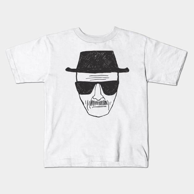 Heisenberg White Kids T-Shirt by twood